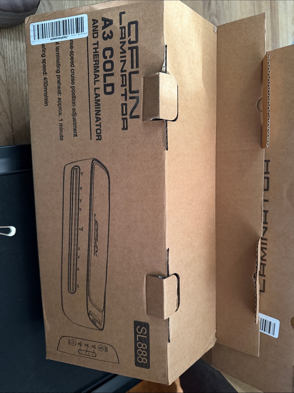 A3 Cold and Thermal Laminator SL888 - Gray-